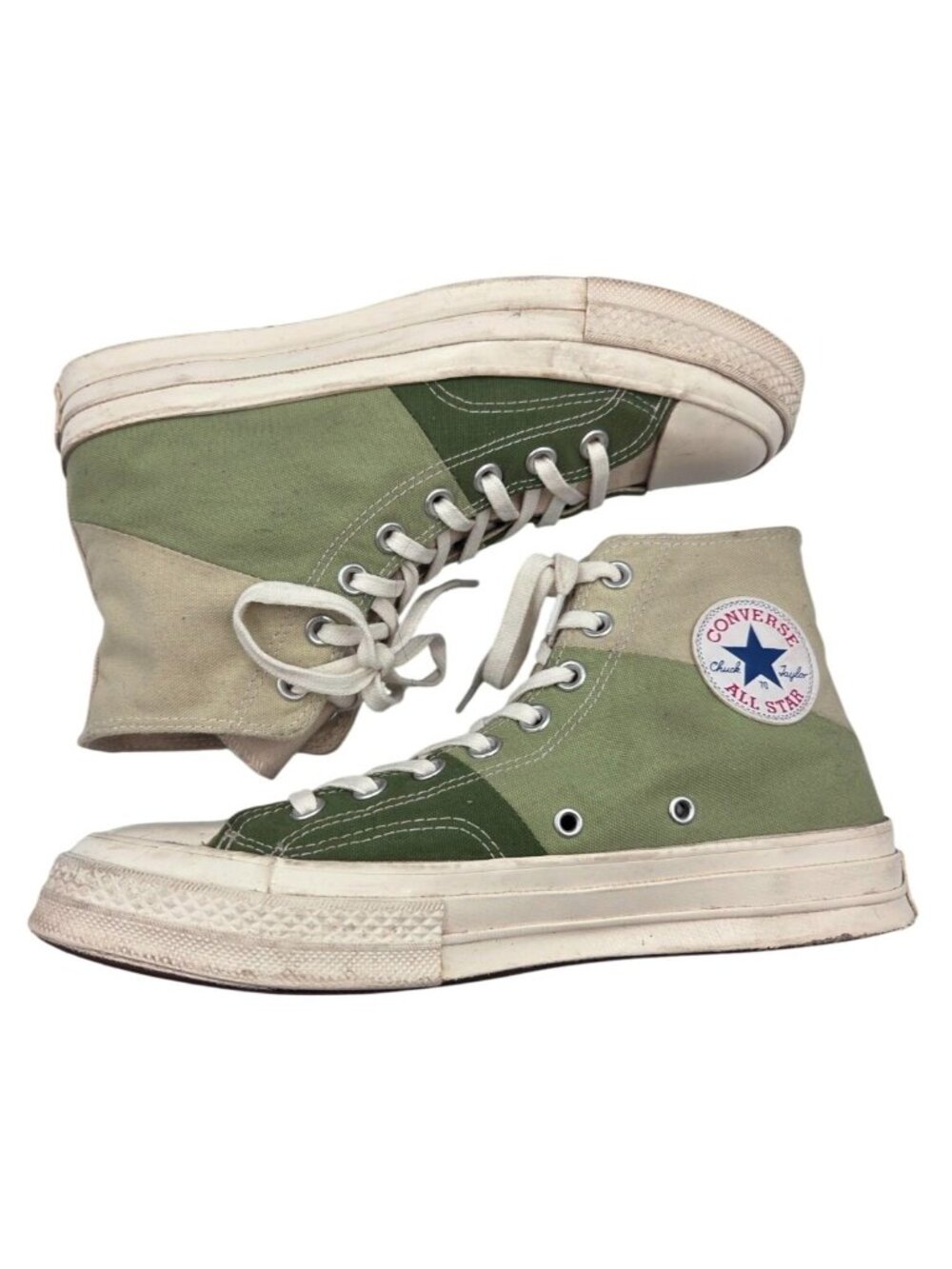 Converse Chuck 70 High Top Patchwork Colorblock Green Shoes Sz M 7.5 W 9.5